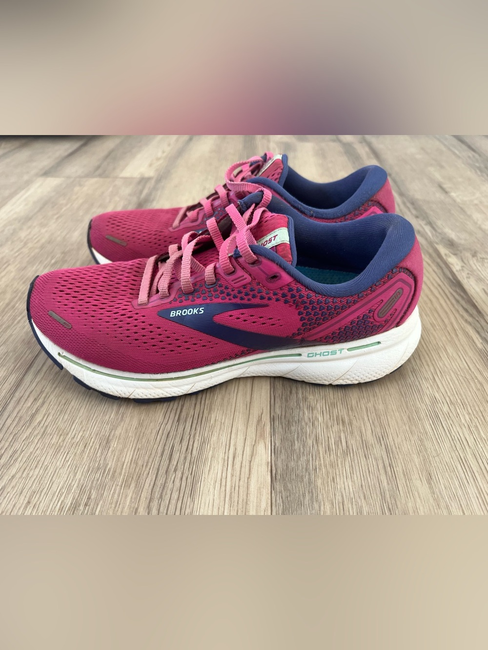 Brooks Ghost 14 Pink Sneakers Running Shoes Womens 9